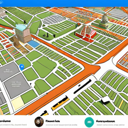 Home 19 **Prompt:** A vibrant digital town hall interface, showcasing residents actively engaged in submitting ideas and providing location-specific feedback via an interactive map. The scene emphasizes collaboration and community empowerment, with data visualizations illuminating sentiment analysis on proposed city improvements. The overall atmosphere is bright, modern, and inclusive.