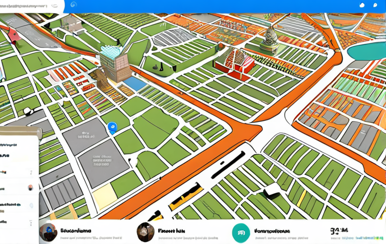 **Prompt:** A vibrant digital town hall interface, showcasing residents actively engaged in submitting ideas and providing location-specific feedback via an interactive map. The scene emphasizes collaboration and community empowerment, with data visualizations illuminating sentiment analysis on proposed city improvements. The overall atmosphere is bright, modern, and inclusive.