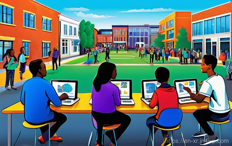 시민참여 플랫폼의 문화적 접근 방법 - **"Beyond the Ballot Box: Hybrid Community Engagement"**
    A vibrant, dynamic illustration depicti...