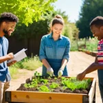 시민참여 플랫폼 구축을 위한 기술 스택 - **Prompt:** A diverse group of young adults, aged 18-25, enthusiastically collaborating on a sustain...