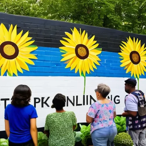 시민참여 플랫폼을 통한 커뮤니티 혁신 - **Prompt:** A bustling, sun-drenched urban community park that has recently been revitalized. In the...