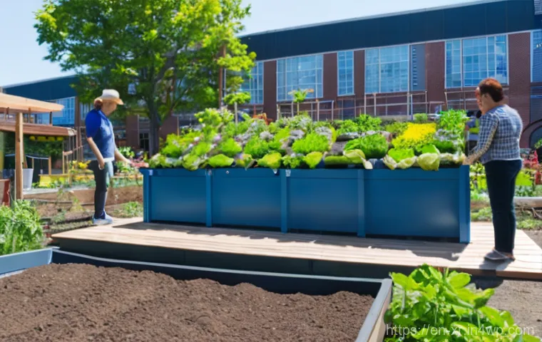 시민참여 플랫폼을 통한 커뮤니티 혁신 - **Prompt:** A bustling, sun-drenched urban community park that has recently been revitalized. In the...